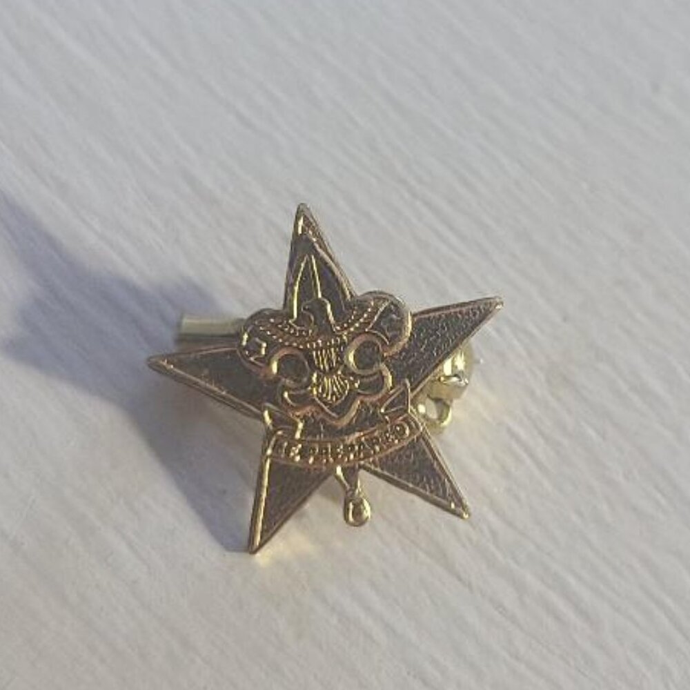 BSA Be Prepared Eagle Small Gold Lapel Pin